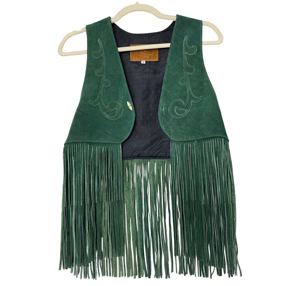 Vintage Lot of 4 Ben Kalton Fringe Leather Shawl Vests Western Rodeo Capelet Mex - Picture 11 of 16